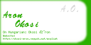 aron okosi business card